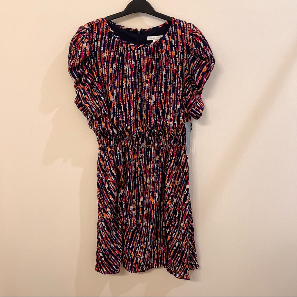 London Times Colorful Striped Midi Dress